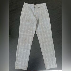 H&M Light Gray Plaid Men's Dress Pants